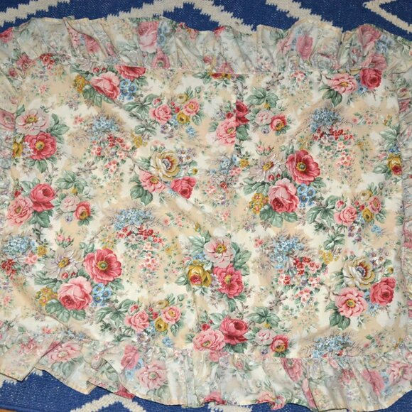 Vintage Ralph Lauren POLO Brittany Garden Floral Ruffle STANDARD Pillow Sham USA - Picture 5 of 7